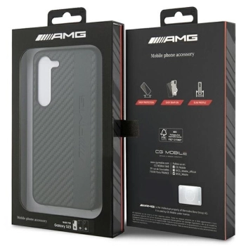 Etui AMG Carbon Stripe&Embossed na Samsung Galaxy S23 - czarne