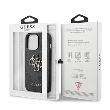 Etui Guess 4G Big Metal Logo na iPhone 13 Pro Max - szare