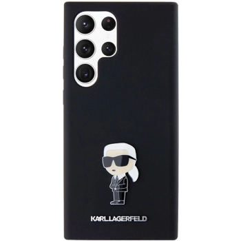 Etui Karl Lagerfeld Silicone Ikonik Metal Pin na Samsung Galaxy S24 Ultra - czarne