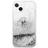 Etui Guess 4G Big Liquid Glitter na iPhone 13 mini - srebrne