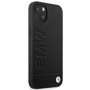 Etui BMW Leather Stamp na iPhone 14 - czarne