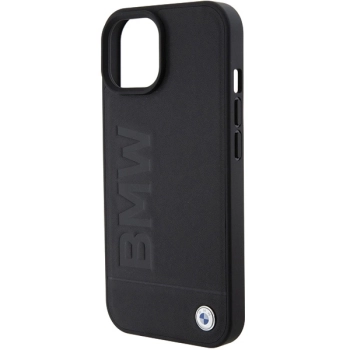 Etui BMW Leather Hot Stamp na iPhone 15 - czarne