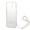 Etui Guess 4G Print Strap na iPhone 14 - różowe