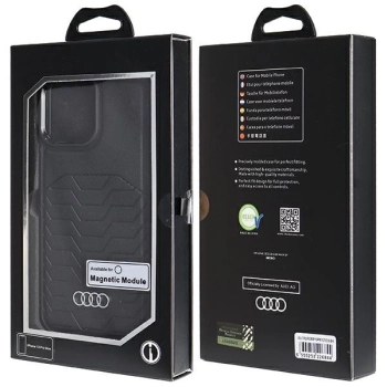 Etui Audi Synthetic Leather z MagSafe na iPhone 13 Pro Max - czarne