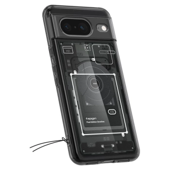 Etui Spigen Ultra Hybrid na Google Pixel 8 - ciemnoszare (wzór Zero One)