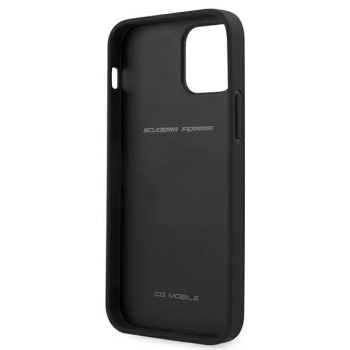 Etui Ferrari On Track Carbon Stripe na iPhone 12 mini - czarne