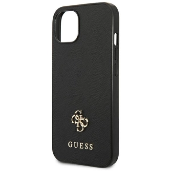Etui Guess Saffiano 4G Small Metal Logo na iPhone 13 mini - czarne