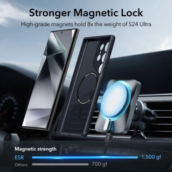 Etui ESR Classic Hybrid Halolock na Samsung Galaxy S24 Ultra - matowo-czarne
