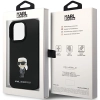 Etui Karl Lagerfeld Silicone Ikonik Metal Pin na iPhone 14 Pro - czarne