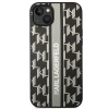 Etui Karl Lagerfeld Monogram Stripe na iPhone 14 - szare