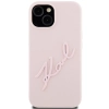 Etui Karl Lagerfeld Silicone Karl Script na iPhone 15 - różowe