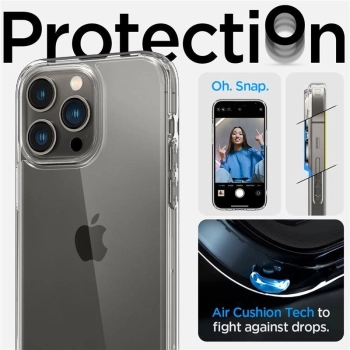 Etui Spigen Ultra Hybrid na iPhone 14 Pro - przezroczyste
