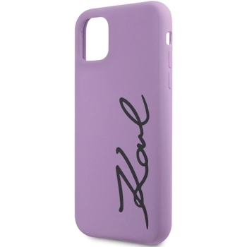 Etui Karl Lagerfeld Silicone Signature na iPhone 11 / Xr - purpurowe
