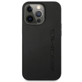 Etui AMG Leather Hot Stamped na iPhone 14 Pro - czarne