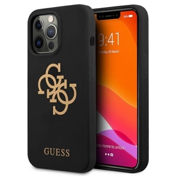 Etui Guess Silicone 4G Logo na iPhone 13 Pro / iPhone 13 - czarne