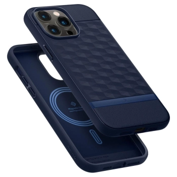 Etui Caseology Parallax Mag z MagSafe na iPhone 14 Pro Max - granatowe