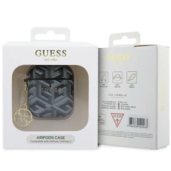 Etui Guess GCube Charm na AirPods 1/2 - czarne