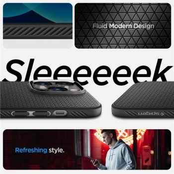 Etui Spigen Liquid Air na iPhone 14 Pro Max - czarny mat