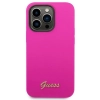 Etui Guess Silicone Vintage Gold Logo na iPhone 14 Pro - fuksjowe