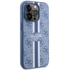 Etui Guess 4G Printed Stripes MagSafe na iPhone 14 Pro Max - niebieskie
