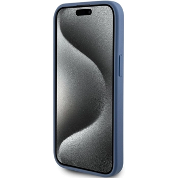 Etui Guess 4G Big Metal Logo na iPhone 15 / 14 / 13 - niebieskie