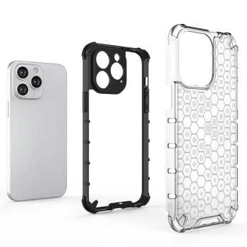 Honeycomb etui iPhone 14 Pro pancerny hybrydowy pokrowiec niebieskie