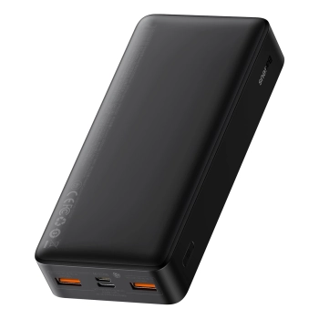 Baseus Bipow powerbank z szybkim ładowaniem 20000mAh 20W czarny (Overseas Edition) + kabel USB-A - Micro USB 0.25m czarny (PPBD050501)