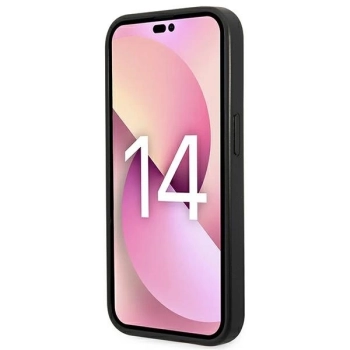 Etui Karl Lagerfeld Saffiano Karl's Head Patch na iPhone 14 Pro - srebrne
