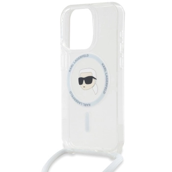 Etui Karl Lagerfeld Crossbody IML Karl Head MagSafe na iPhone 15 Pro - przezroczyste