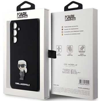 Etui Karl Lagerfeld Silicone Ikonik Metal Pin na Samsung Galaxy S23 FE - czarne