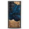 Etui z drewna i żywicy na Samsung Galaxy S22 Ultra Bewood Unique Neptun - granatowo-czarne
