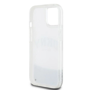 Etui DKNY Liquid Glitter Big Logo na iPhone 15 / 14 / 13 - białe