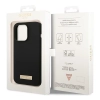 Etui Guess Silicone Logo Plate MagSafe na iPhone 14 Pro Max - czarne