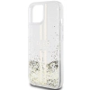 Etui Guess Liquid Glitter Gold Stripes na iPhone 15 / 14 / 13 - przezroczyste