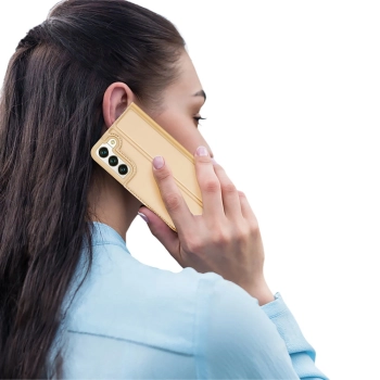 Dux Ducis Skin Pro kabura etui pokrowiec z klapką Samsung Galaxy S22 złoty