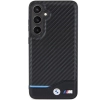 Etui BMW Leather Carbon na Samsung Galaxy S24+ - czarne