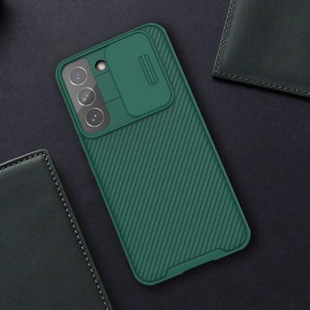 Nillkin CamShield Pro Case pancerne etui pokrowiec osłona na aparat kamerę Samsung Galaxy S22+ (S22 Plus) niebieski