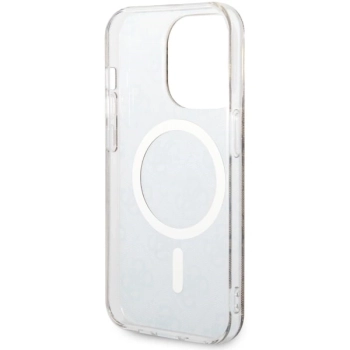 Etui Guess 4G MagSafe na iPhone 14 Pro - brązowe