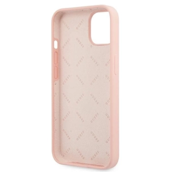 Etui Guess Silicone 4G Logo na iPhone 13 mini - różowe