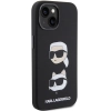 Etui Karl Lagerfeld Silicone Karl&Choupette Head na iPhone 15 - czarne