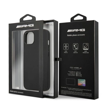 Etui AMG Leather Hot Stamped na iPhone 14 - czarne