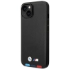 Etui BMW Leather Stamp Tricolor MagSafe na iPhone 14 Plus - czarne