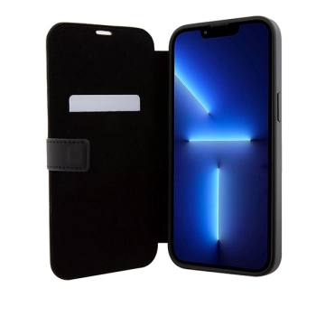 Etui Mercedes Leather Wave Patern na iPhone 15 - czarne