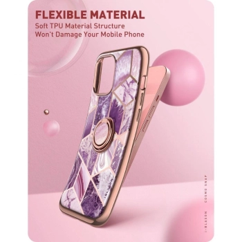 Etui Supcase IBLSN Cosmo Snap na iPhone 13 - fioletowy marmur