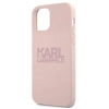 Etui Karl Lagerfeld Silicone Stack Logo na iPhone 12 Pro Max - różowe