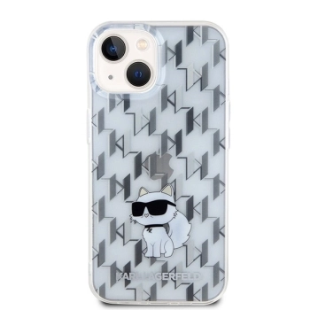 Etui Karl Lagerfeld Monogram Choupette na iPhone 15 - przezroczyste