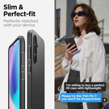 Etui Spigen Thin Fit na Samsung Galaxy S23 FE - czarne