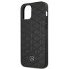 Etui Mercedes Leather Quilted Embossed na iPhone 12 Pro Max - czarne