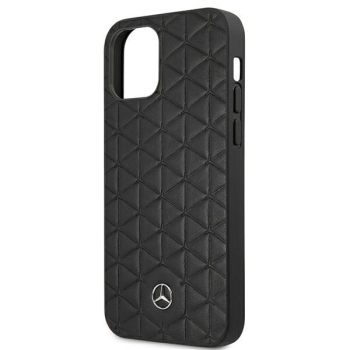 Etui Mercedes Leather Quilted Embossed na iPhone 12 Pro Max - czarne