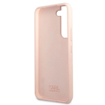 Etui Karl Lagerfeld Silicone Choupette Head na Samsung Galaxy S22+ - różowe